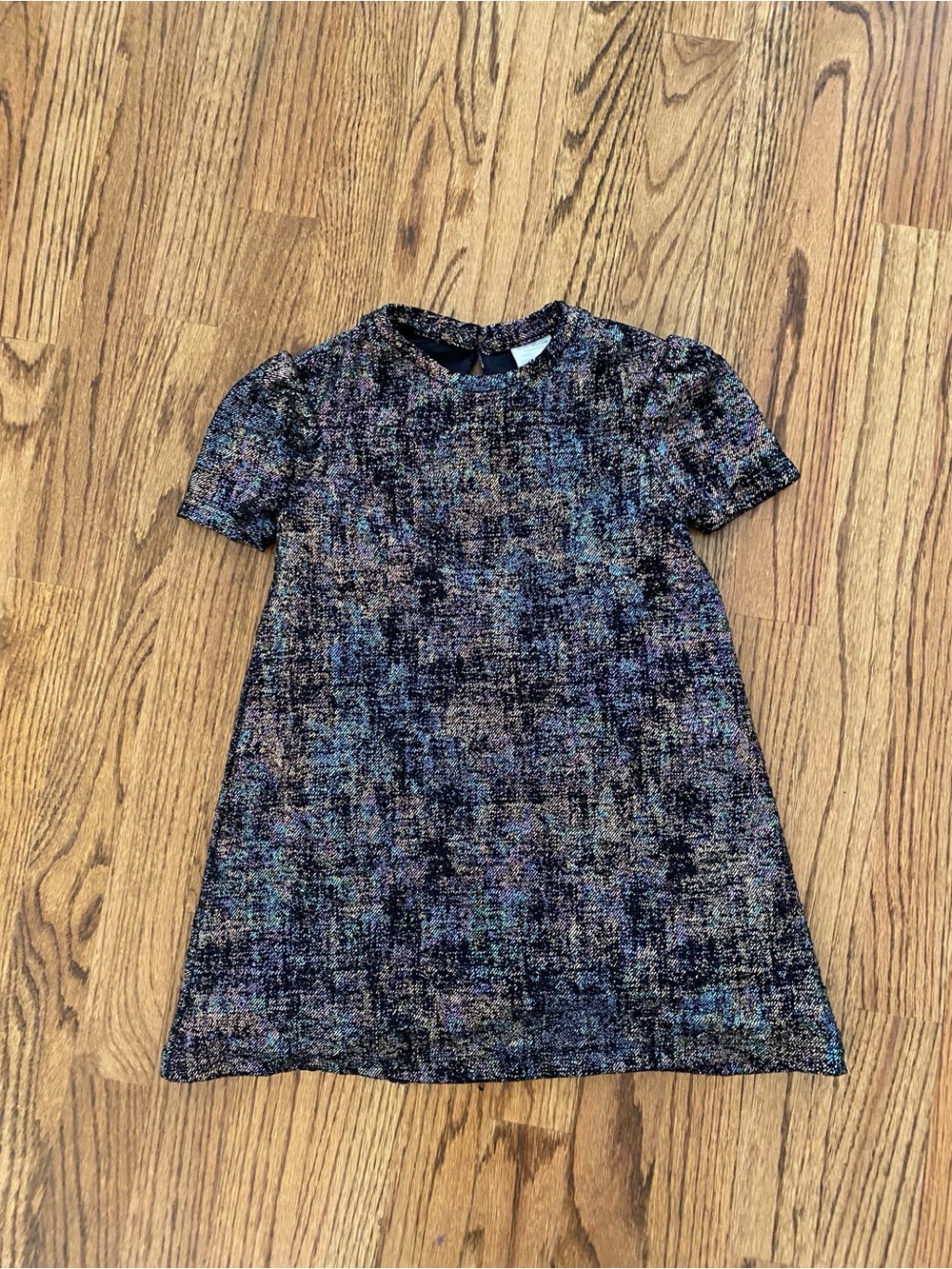 Zara Black Metallic Spark Dress 110 4/5 5